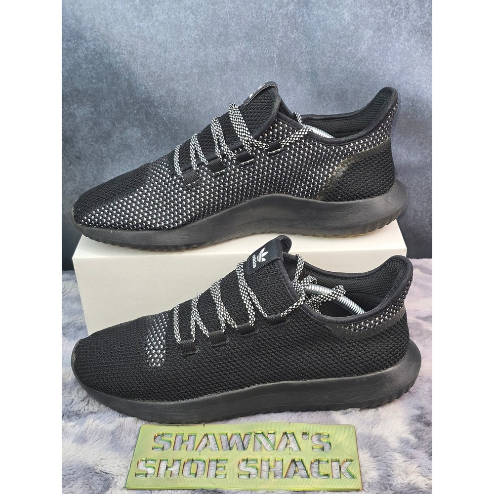 Adidas Original Tubular Shadow Black White Knit Sneakers Mens 11.5
